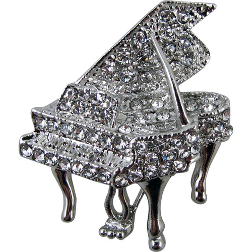 Brooch Grand Piano Rhinestone 