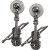 Earrings Violin/Bow Crystal Grey/Pewter