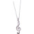 Necklace Crystal G-Clef Silver