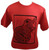 T-Shirt Emb Guitar Red/Black -Medium, Large