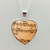 Heart Shaped Sheet Mus Glass Pendant w Necklace