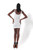 Summer Mini White Sleeveless Music Score Dress-One Size