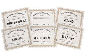 Certificate Orchestra Excellence