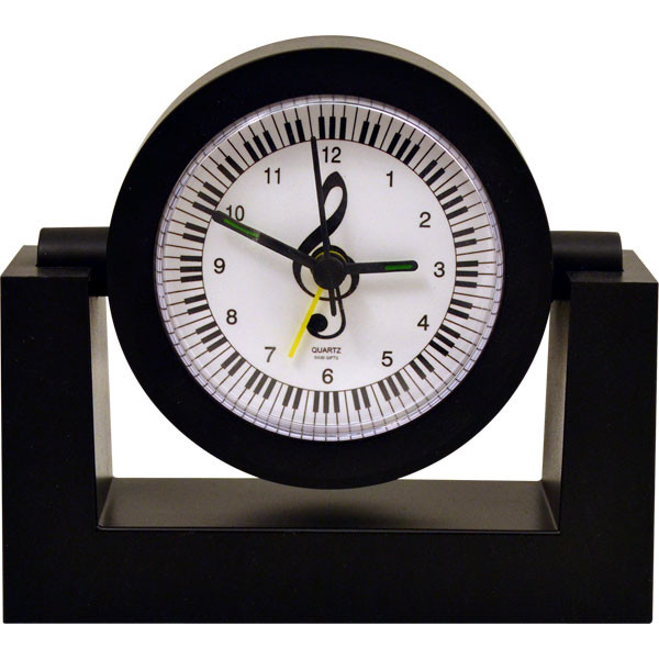 Alarm Clock Keyboard/Clef Black
