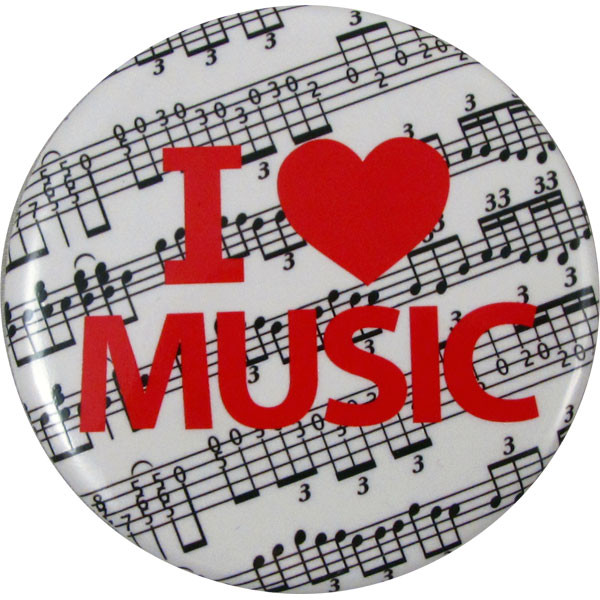 Button I LOVE MUSIC LARGE