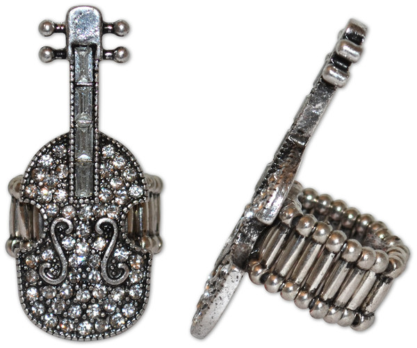 Ring Stretch Violin Crystal