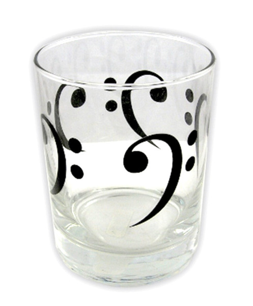 Glass Tumbler Bass Clef