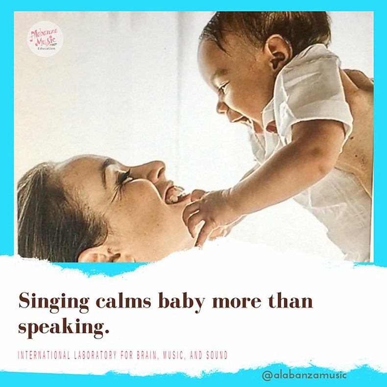  Singing soothes baby way more than speaking!