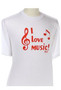 T-Shirt I Love Music -Small