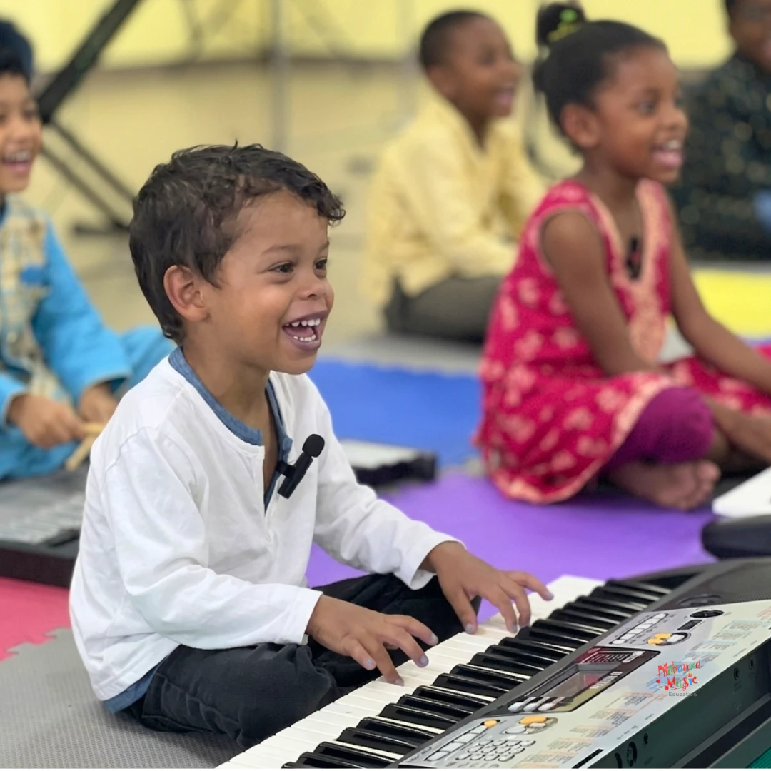 Child developing musical independence