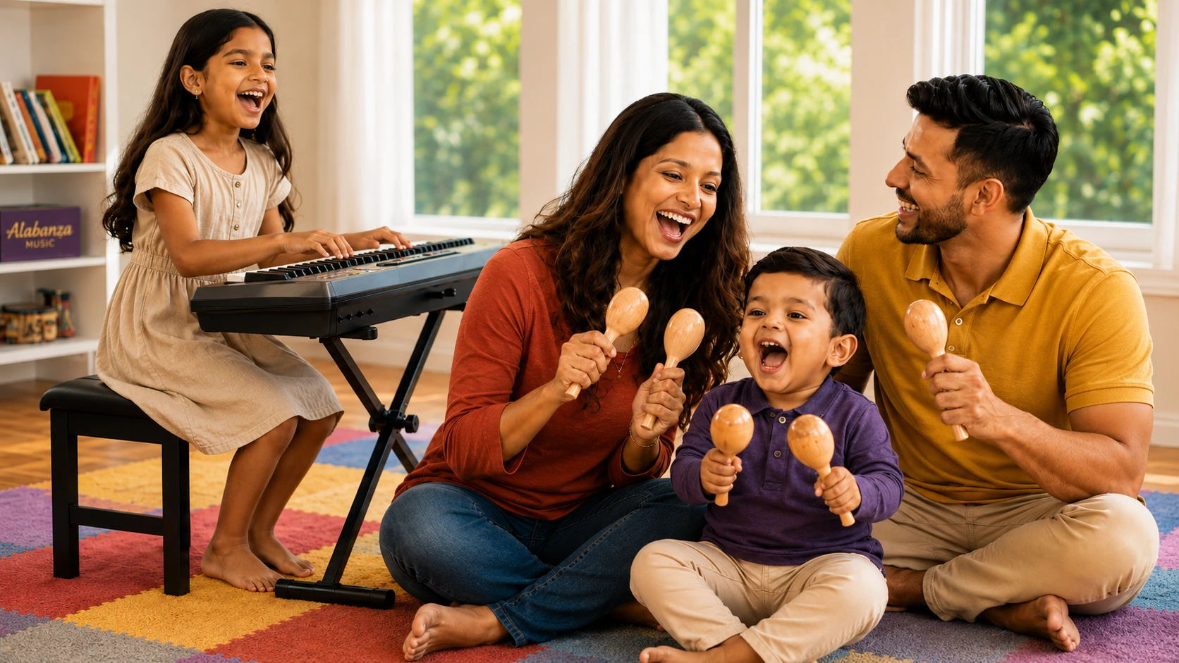 Alabanza MusicVersity family making music together