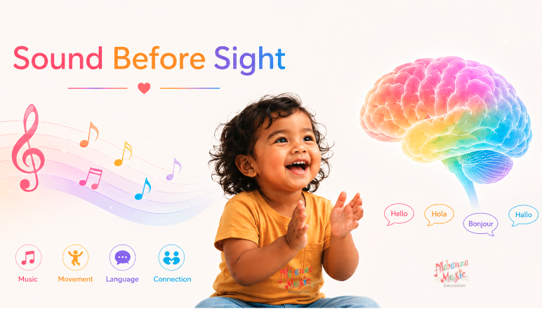 Sound before sight — music and brain development