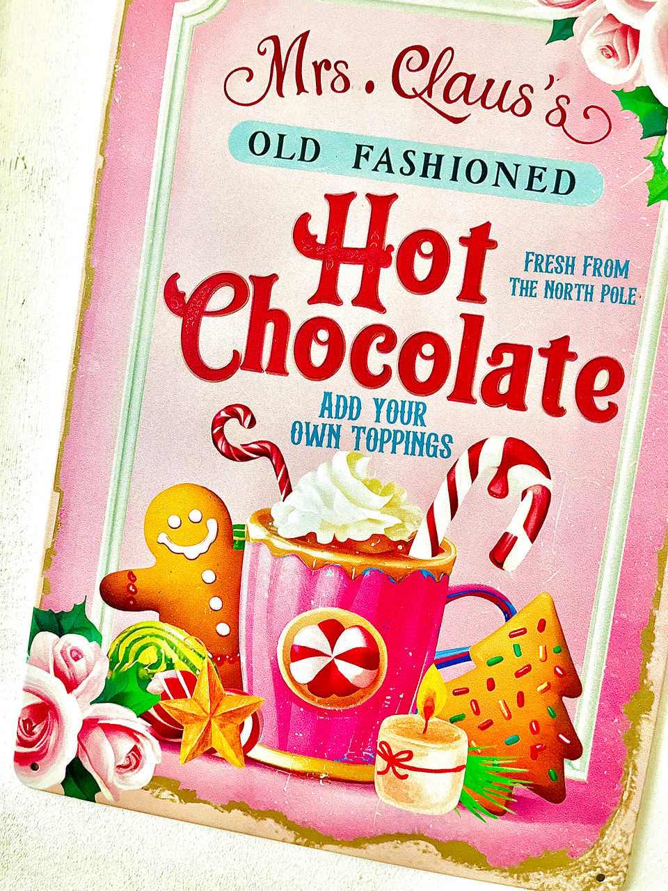 Pink Hot Chocolate Sign Sugar Shower Co. LLC