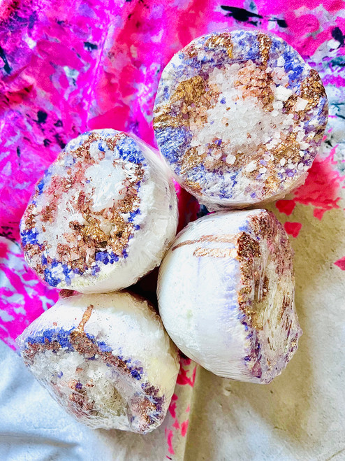 White & Purple Geode Bath Bomb - Jumbo Size!