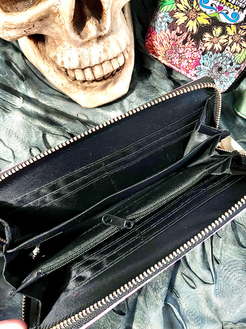 Skull Zippered Wallet