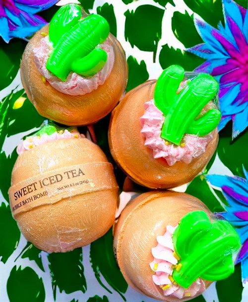 $1 OFF! Sweet Iced Tea Jumbo Bubble Top Bath Bomb With Soap