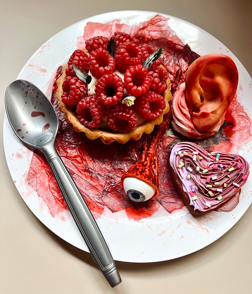 $10 OFF! Raspberry Rage Tart Fake Dessert Plate
