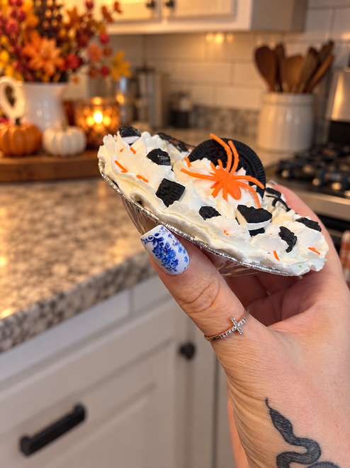 Faux Spooky Cookie Pie Decor