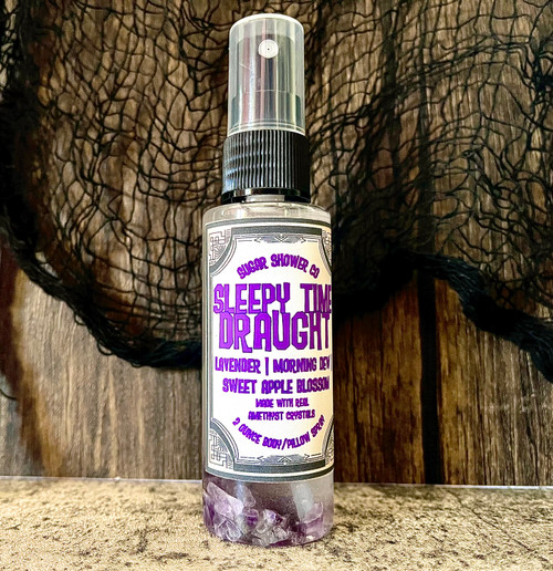 Sleepy Time Draught Body & Room Spray - Made With Real Amethyst Crystals Sleepy Time Draught Body & Room Spray - Made With Real Amethyst Crystals