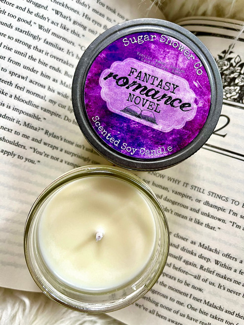 Fantasy Romance Novel Scented Soy Candle FREE BOOKMARK!
