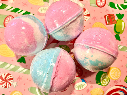 10% OFF! Cherry Cotton Candy Fizz Bath Bomb with Prize! 
