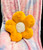 Orange Flower Pillow Cushion