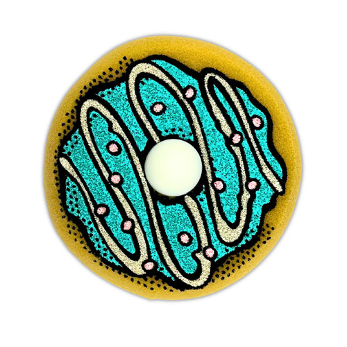 Individual Suds n Sprinkles donut sponges shown separately, highlighting different icing colors and patterns.