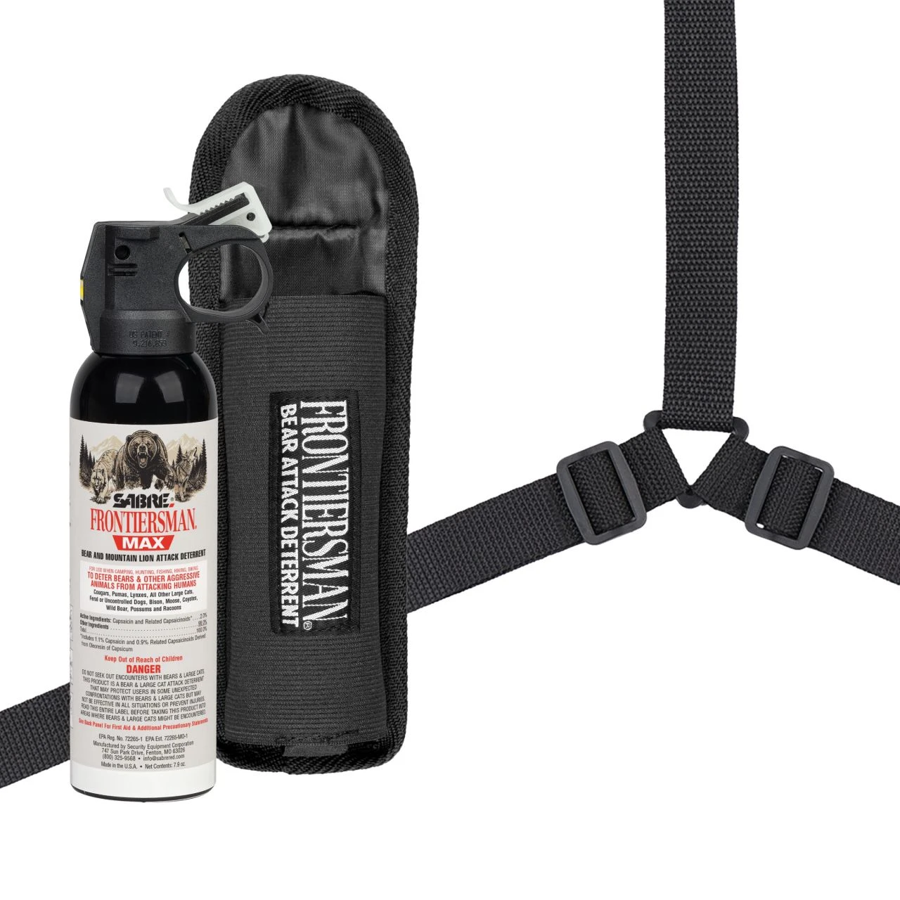 Bear Spray with Chest Holster – Frontiersman MAX 7.9 oz