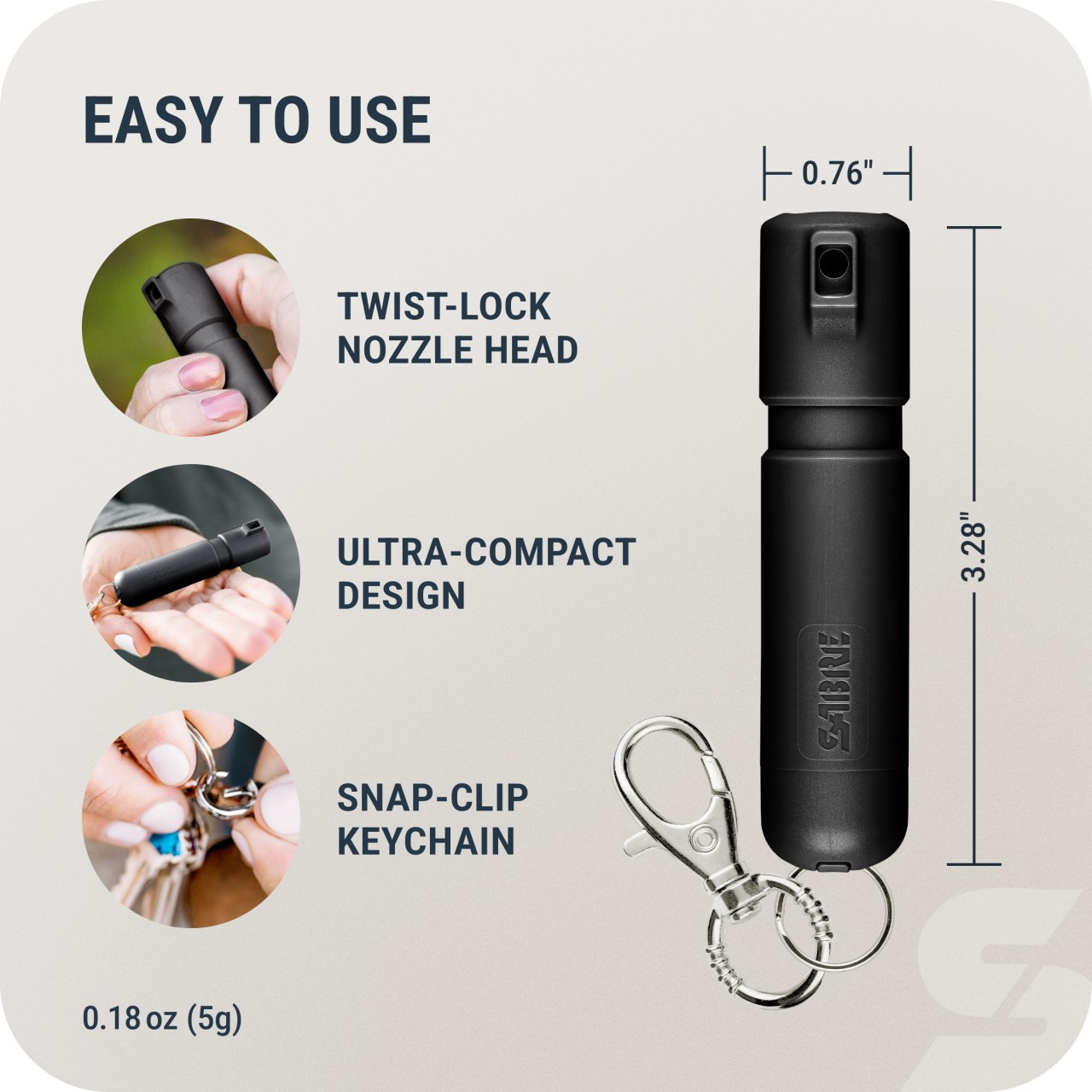 SABRE RED Mighty Discreet Pepper Spray | SABRE