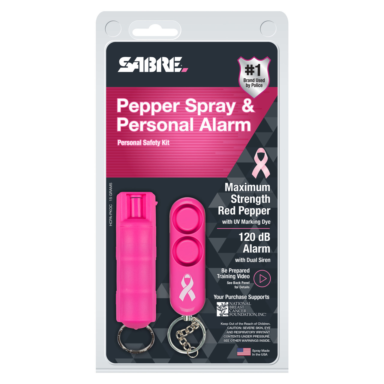 Pepper Spray Keychain & Personal Alarm Safety Kit | SABRE