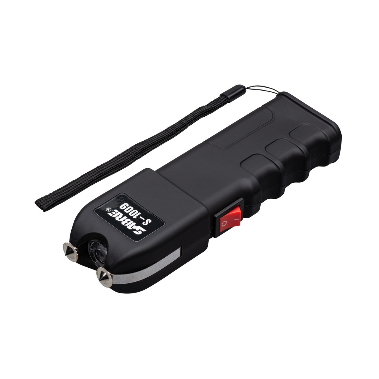 Stun Gun with Flashlight and Anti-Grab Bar Technology