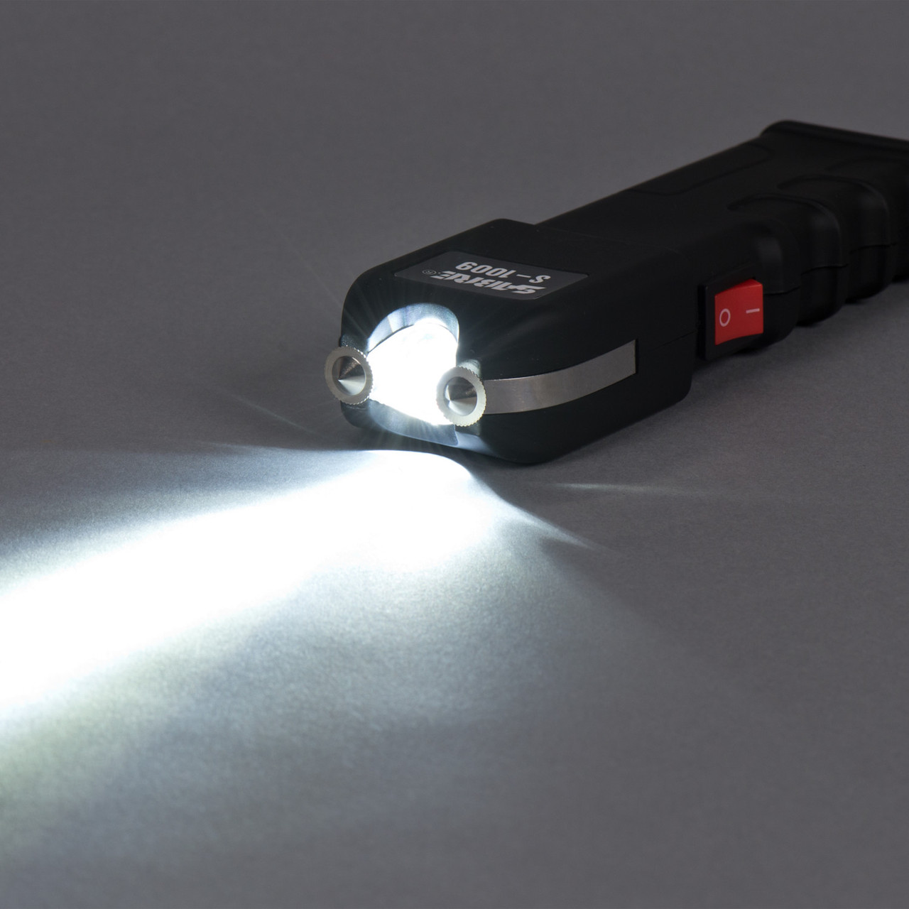 Stun Gun Flashlight with Anti-Grab Bar – 2-in-1 Safety Tool