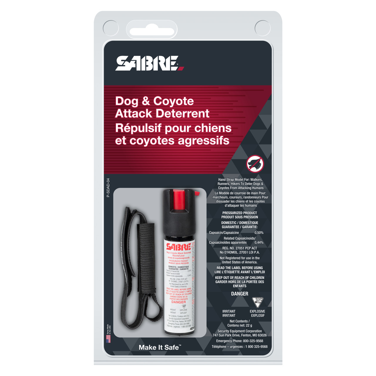 SABRE Protector 22-Gram Dog Spray with Adjustable Running