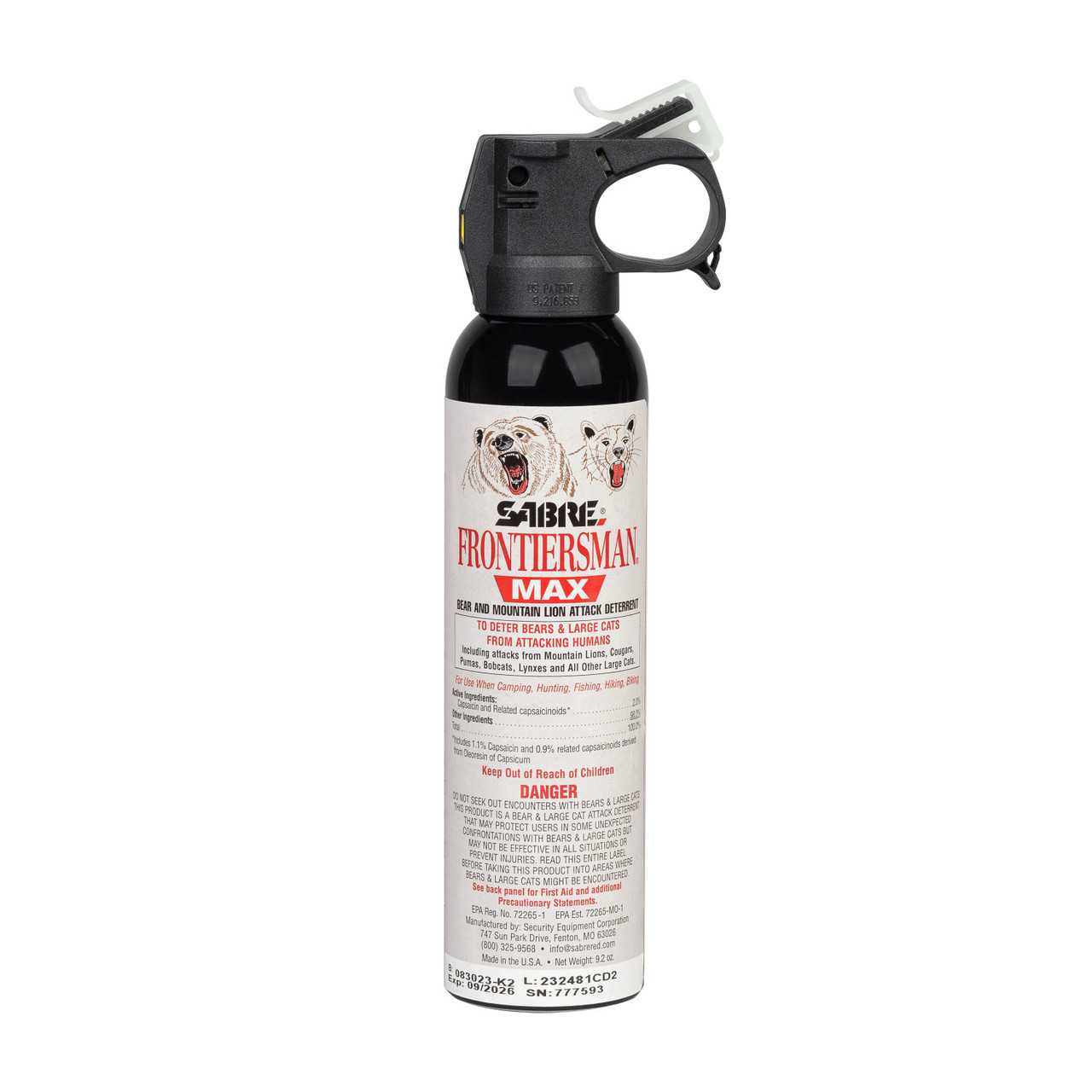 Frontiersman MAX 9.2 oz Bear Spray – Strength Defense