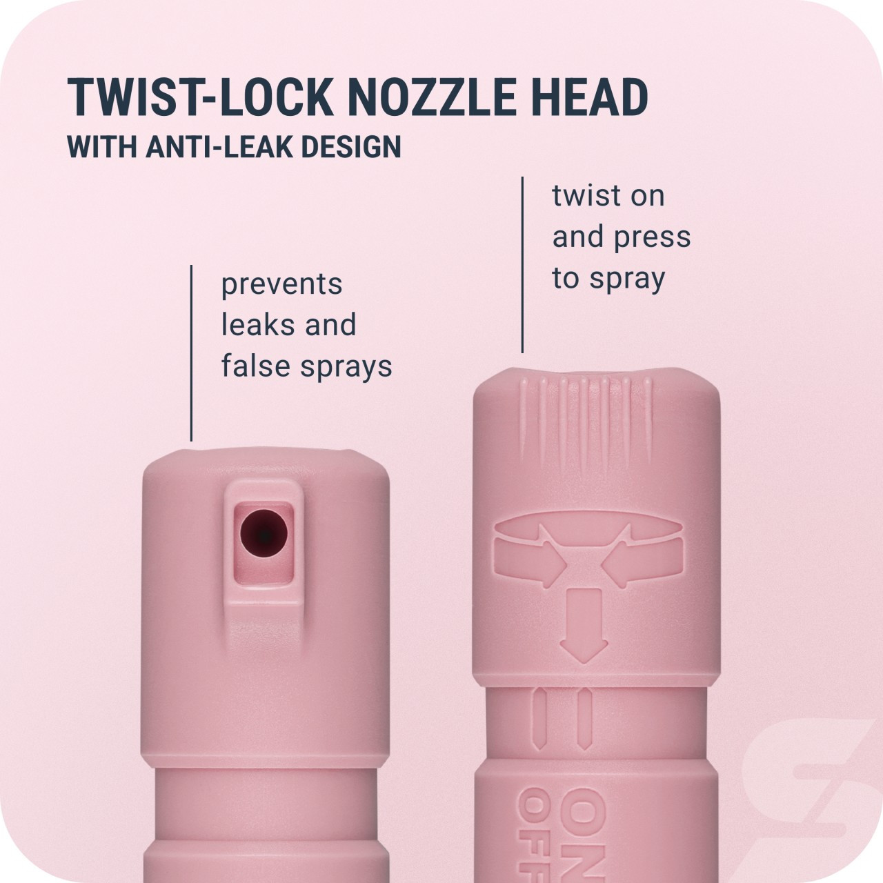 Mighty Discreet Pepper Spray 2-Pack - Soft Pink | SABRE