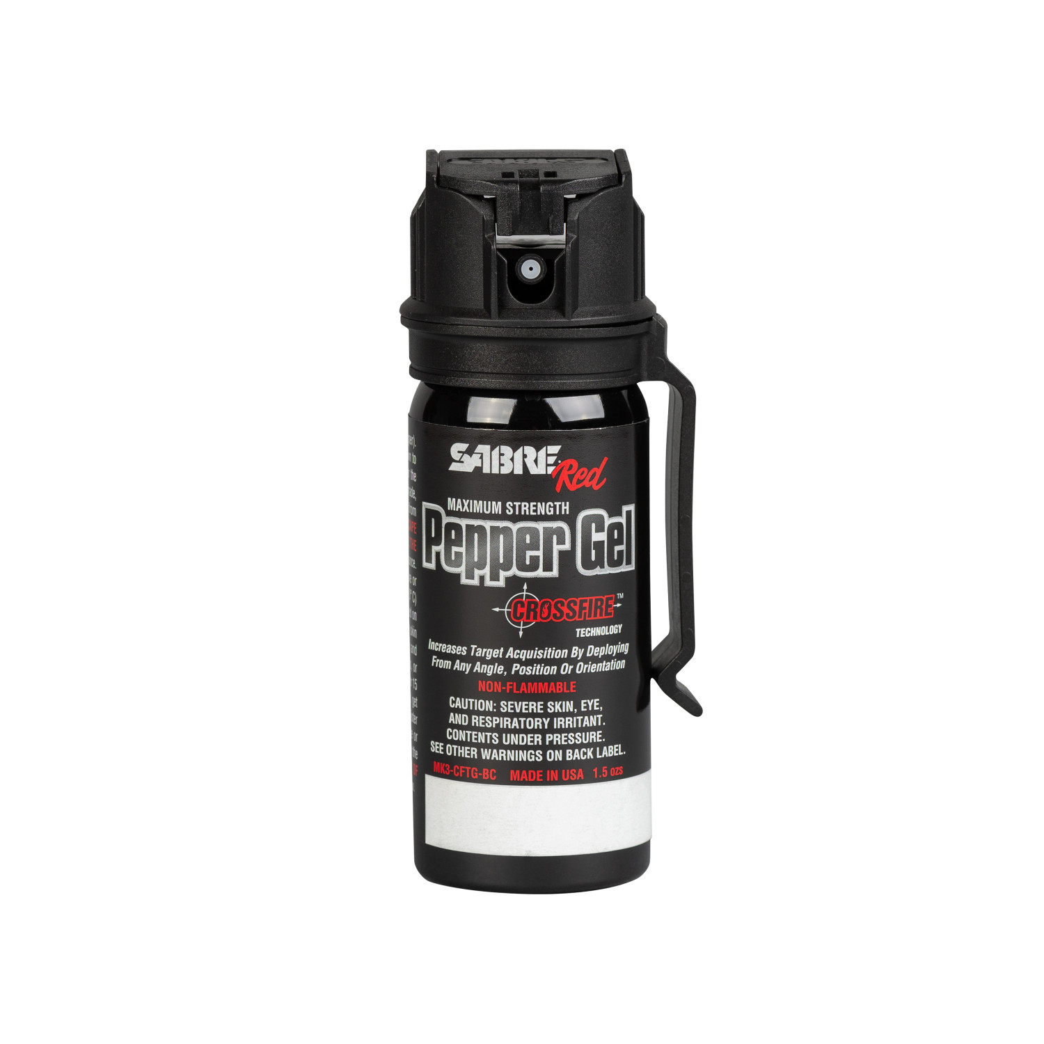 Tactical SABRE Red Pepper Gel w/Flip Top &amp; Belt Holster | SABRE