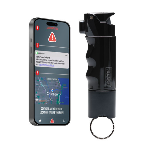 SMART Bluetooth® Pepper Spray with GPS Tracking & Inert Practice Spray