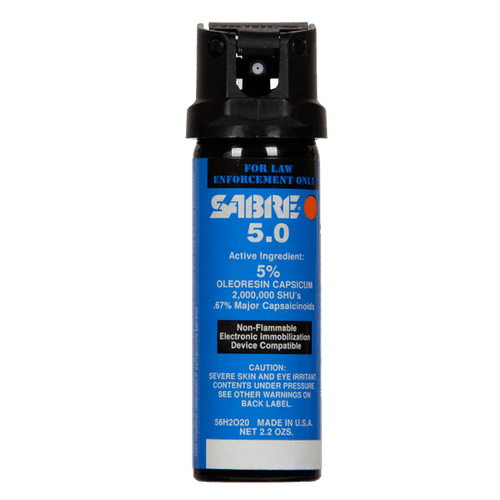 5.0 0.67% MC 2.2 oz Stream (MK-3.5), 66 mL Pepper Spray with Flip Top Safety, Duty Belt Canisters