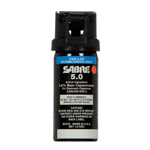 5.0 0.67% MC 1.8 oz Cone Stream (MK-2), 54 mL Pepper Spray with Flip Top Safety, Duty Belt Canisters