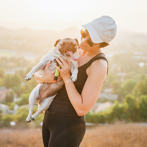 girl with dog