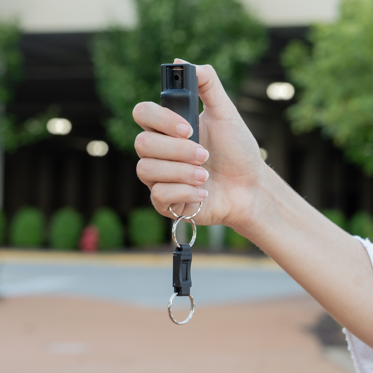 Pepper Spray with Quick Release Keychain and Practice Spray Canister