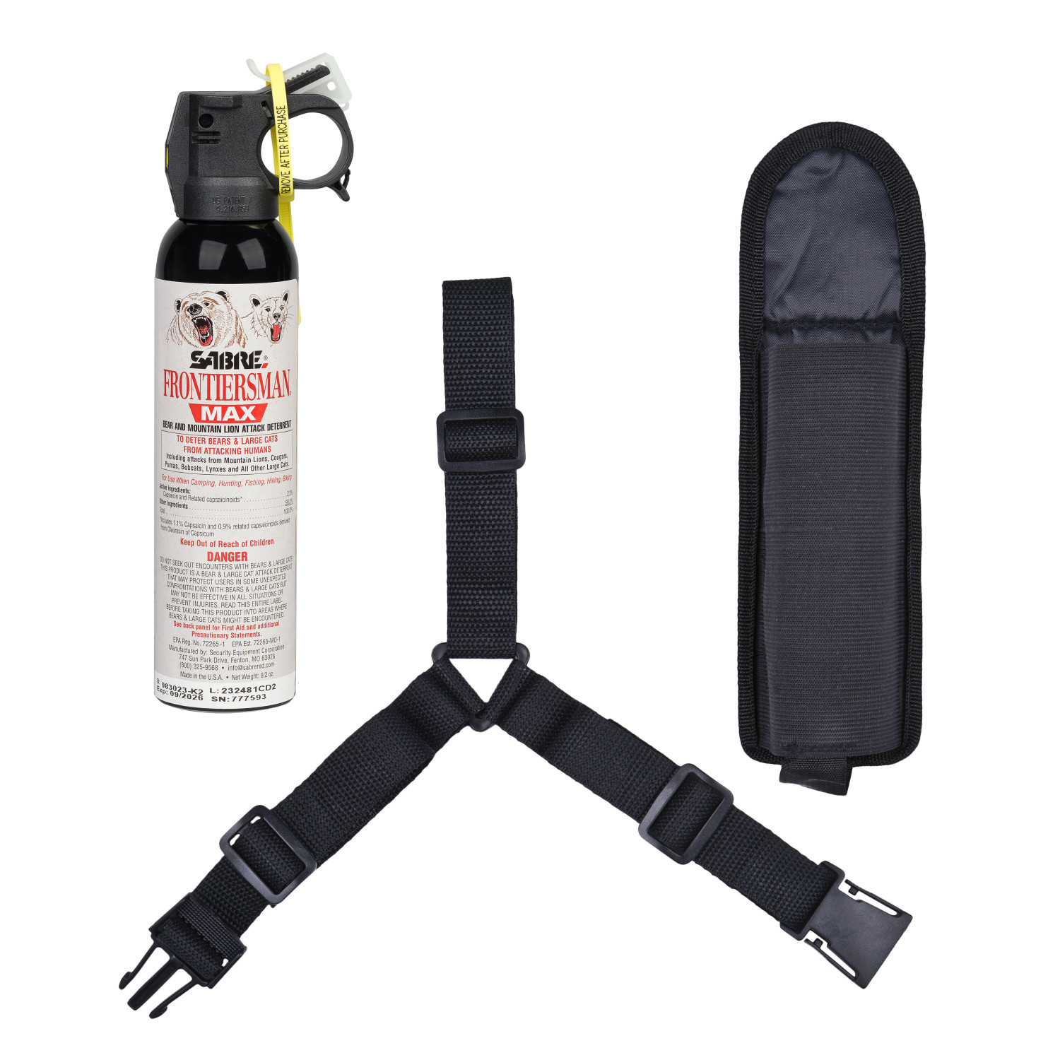 Bear Spray 9.2 oz with Chest Holster by Frontiersman
