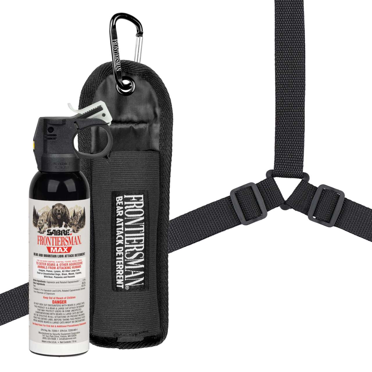 Frontiersman MAX Bear Spray 7.9 oz with 3-in-1 Holster