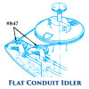 Flat Conduit Idler - 4" Sheave