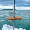 Double Clamp-On Drink Holder - Teak Base