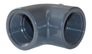 Elbow 90 Degree 1.5" FNPT x 1.5" FNPT SCH 80 PVC (160-A-1023) Elbow 90 Degree 1.5" FNPT x 1.5" FNPT SCH 80 PVC (160-A-1023)