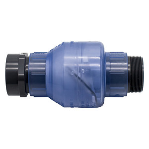 Check Valve - Clear PVC Flapper - 2" FNPT X 2" MNPT (269CL-200) Check Valve - Clear PVC Flapper - 2" FNPT X 2" MNPT (269CL-200)