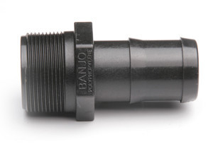 Plumbing Threaded Coupling - 2" MNPT x 2" Hose Barb - Polypropylene (159MA-200NY) Plumbing Threaded Coupling - 2" MNPT x 2" Hose Barb - Polypropylene (159MA-200NY)