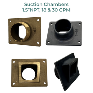 Suction Chamber 1.5in ONLY - Side Inlet - Bronze & Aluminum - 18 &30 GPM Suction Chamber 1.5in ONLY - Side Inlet - Bronze & Aluminum - 18 &30 GPM