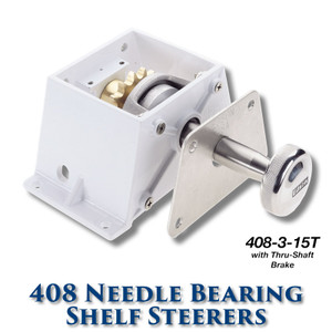 408 Needle Bearing Shelf Steerer - 15 Tooth Sprocket 3/4-inch (#60) Chain - Tapered Shaft (With Brake)